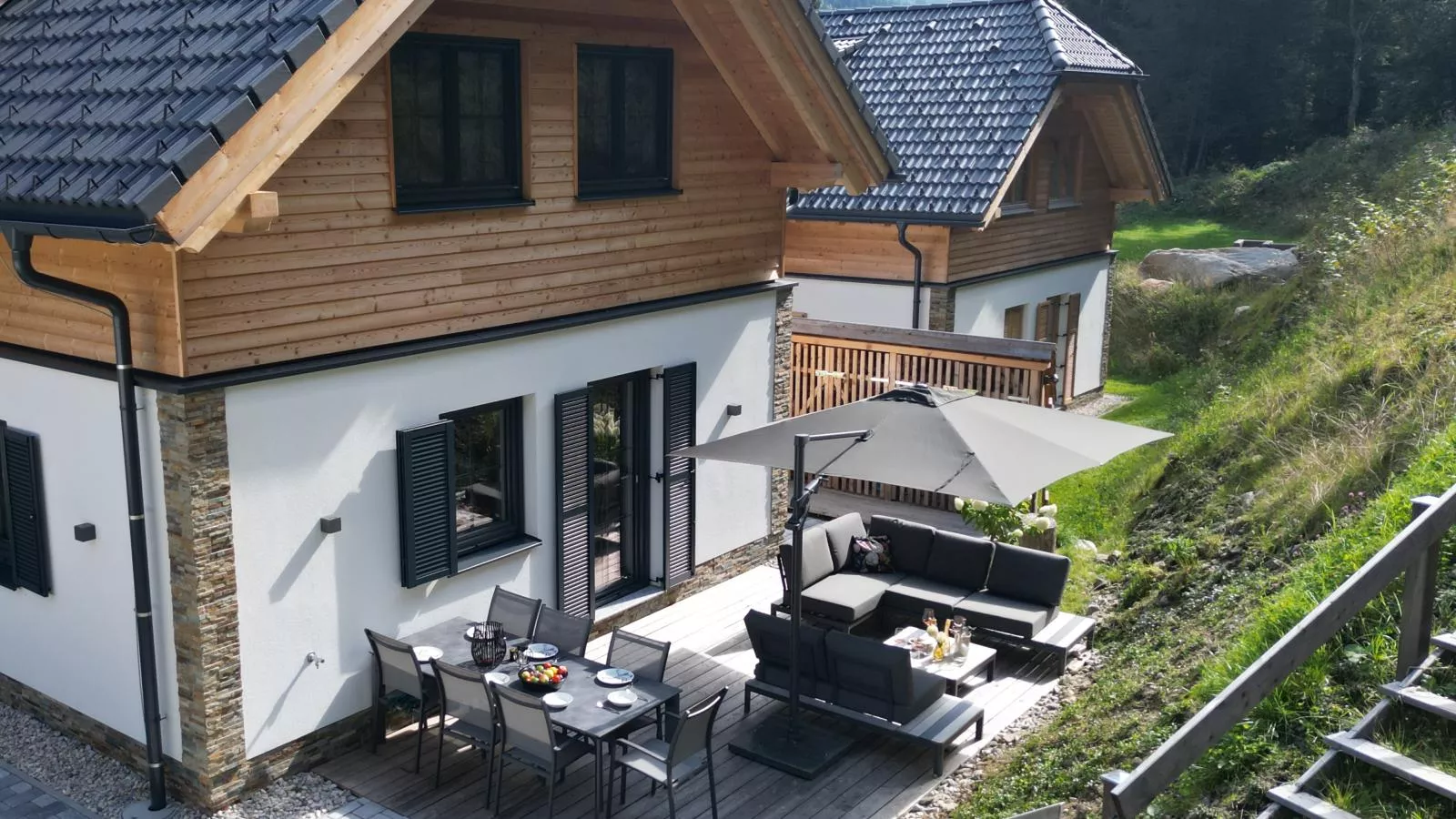 Chalet Hirschblick-Buitenkant zomer