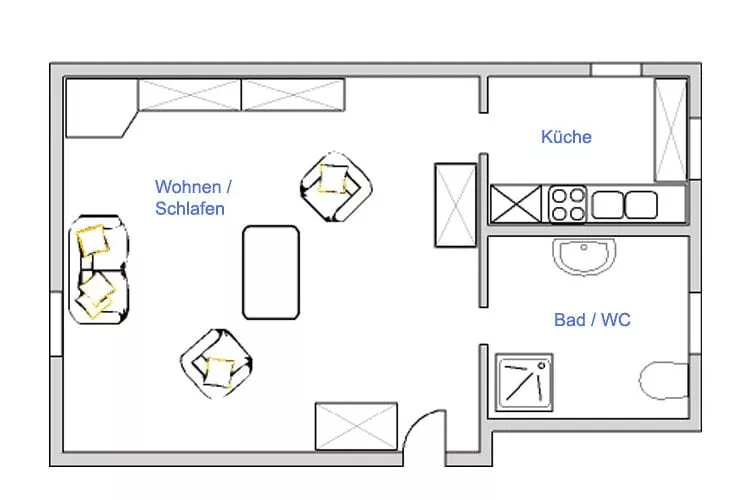 Fewo 7 Nordrhein-Westfalen-Plattegrond