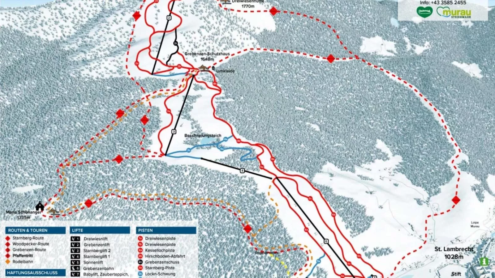 Grebenzen Lodge Edelblick-Plattegrond