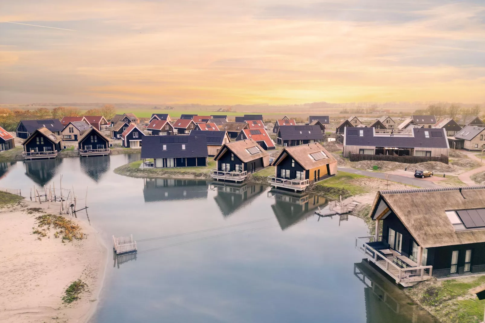 Resort Nieuwvliet-Bad 1-Gebieden zomer 1km