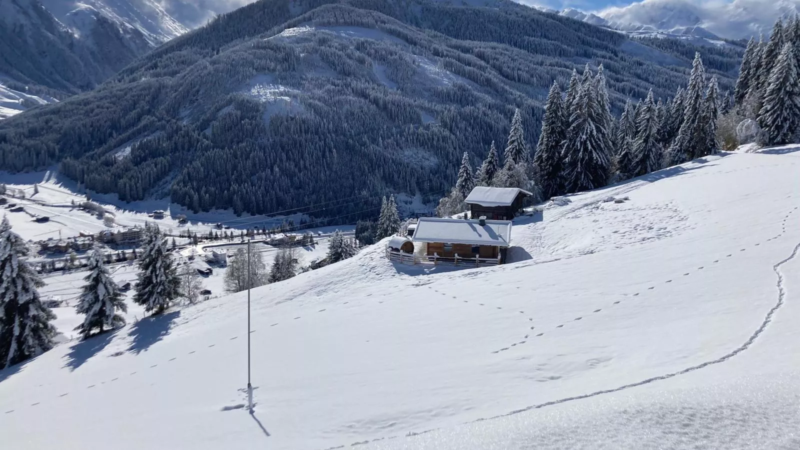 Siedelhütte-Exterieur winter
