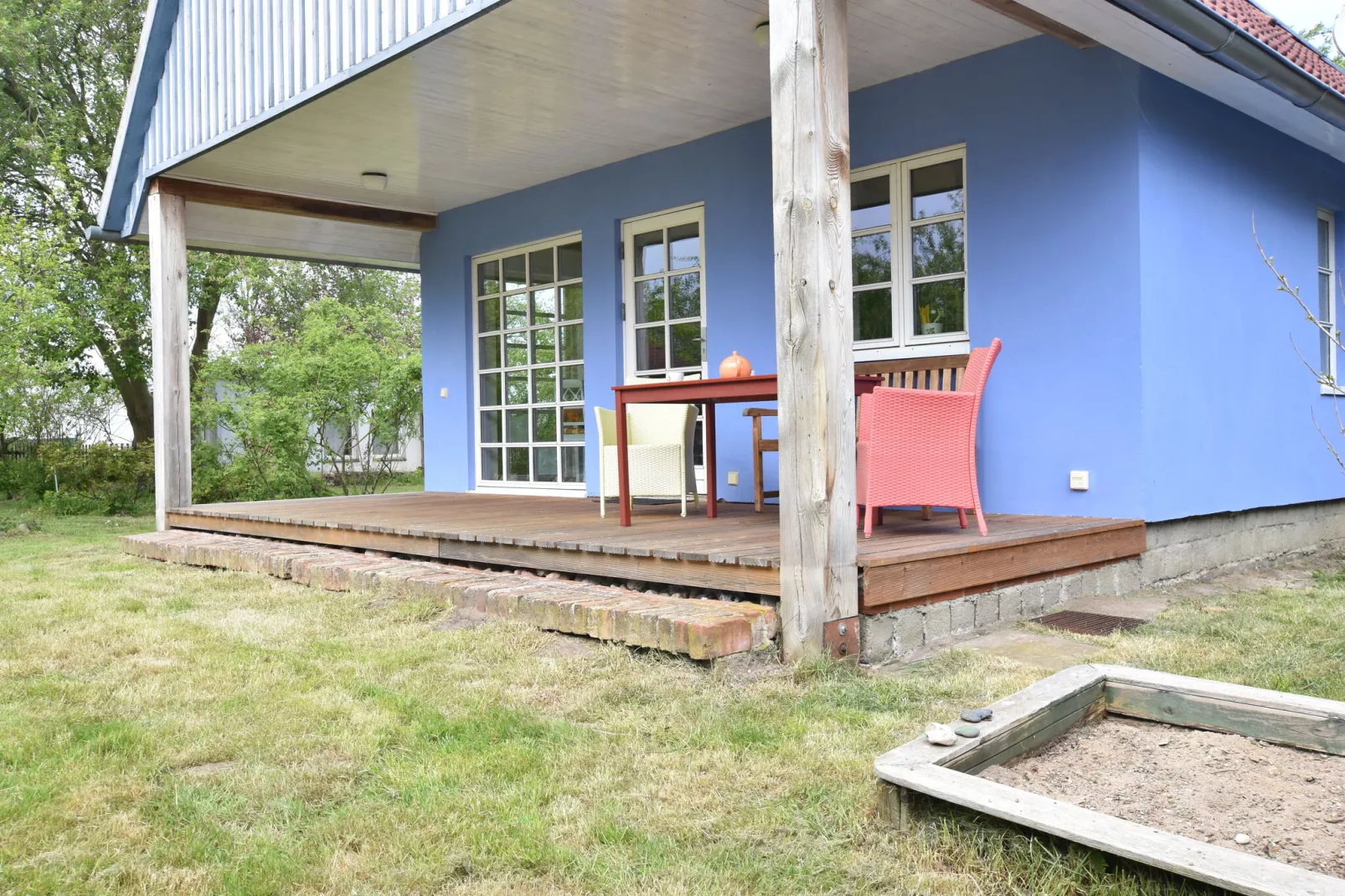 Ferienhaus am Haff-Terrasbalkon