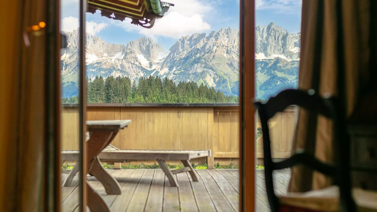 Chalet Kaiserblick-Uitzicht zomer