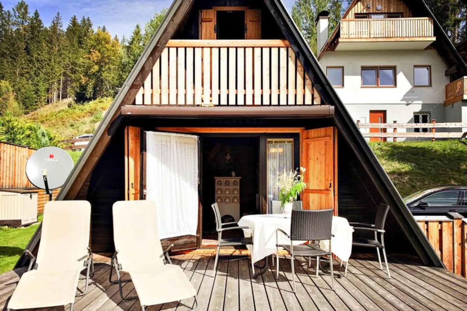 Ferienhütte Trabochersee-Buitenkant zomer