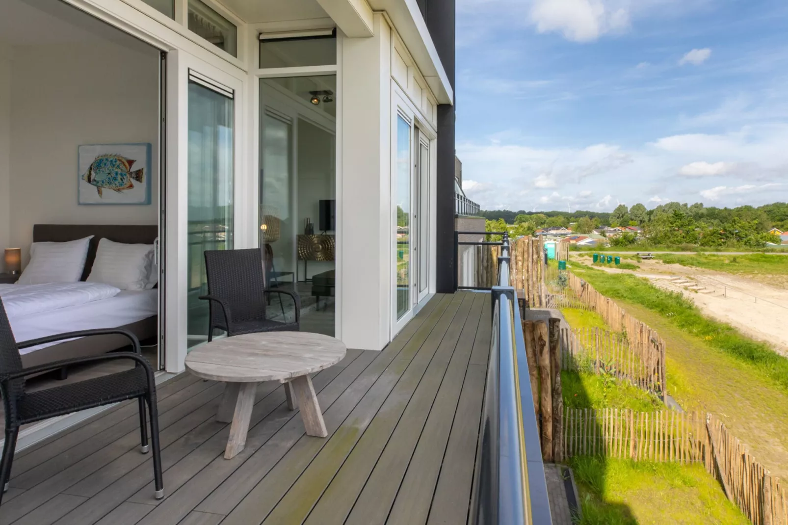 Luxe appartement Vista Maris - Havenweg 8-13  Sint-Annaland-Tuinen zomer