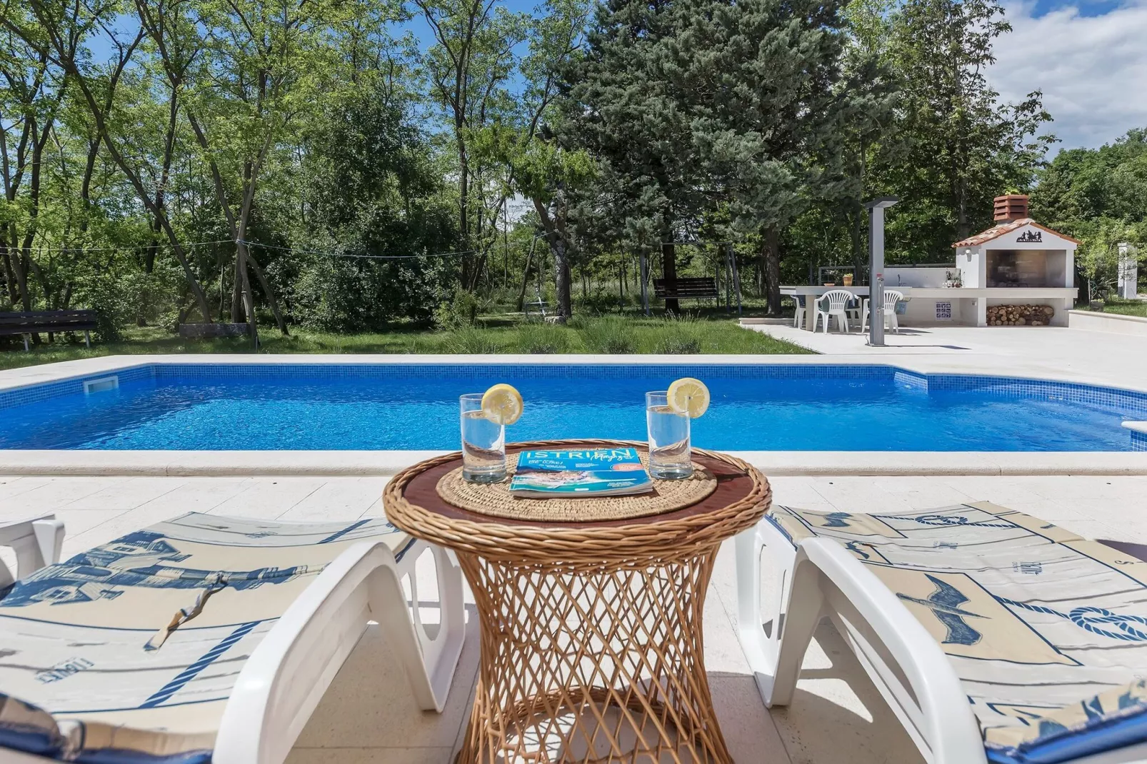 Villa Ana with private pool near Rabac-Zwembad
