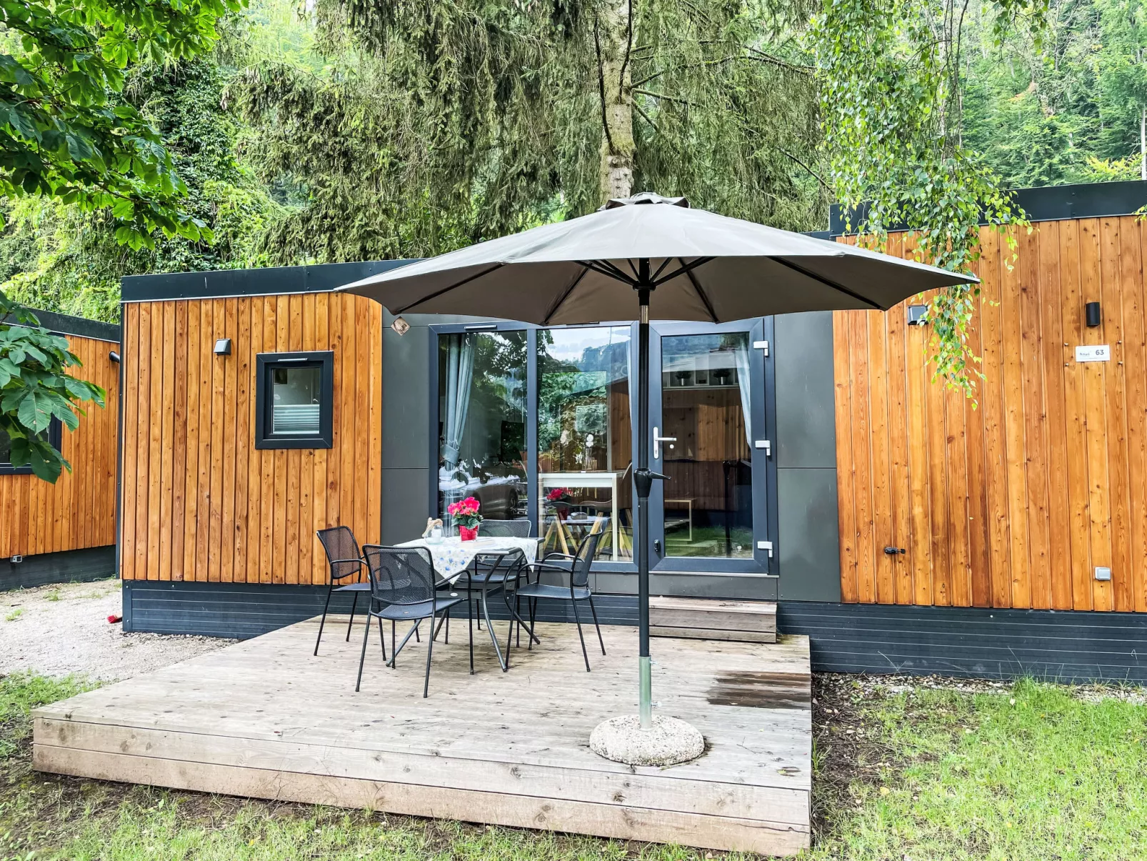 Tiny Haus Birkenlodge-Buiten