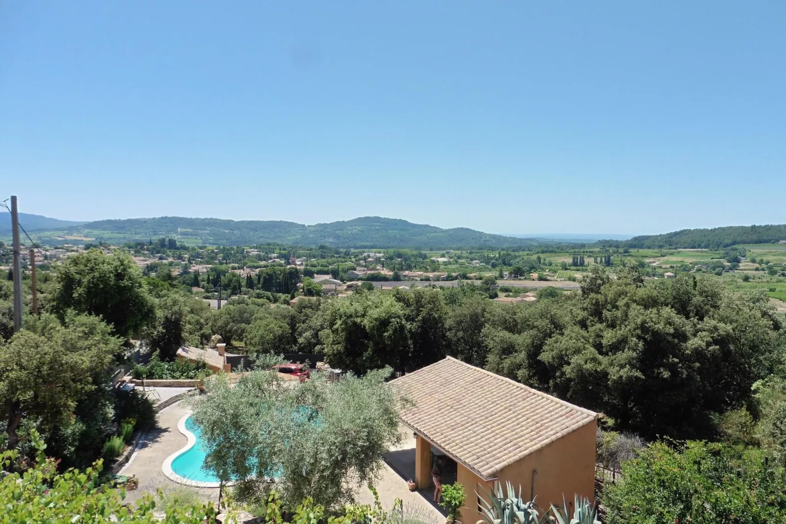 Ferienhaus in Villes-sur-Auzon-Uitzicht zomer