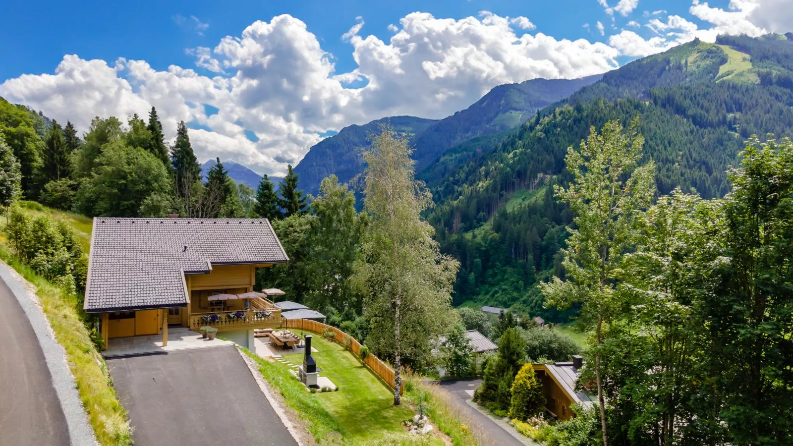 Chalet Huski Viehhofen-Gebieden zomer 1km