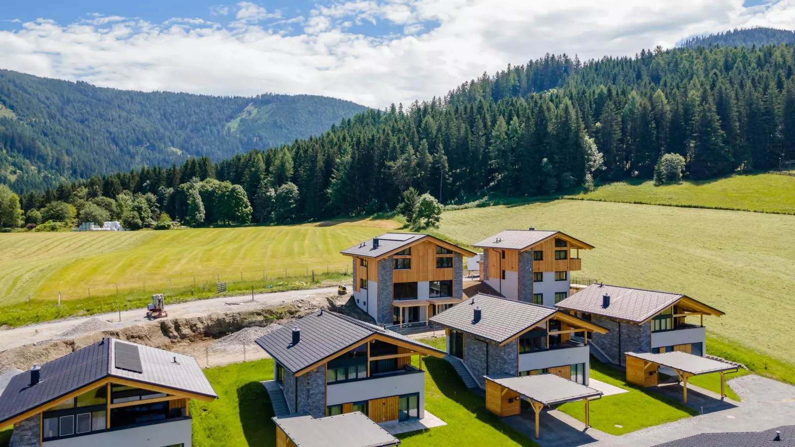 Grebenzen Lodge 55-Gebieden zomer 1km