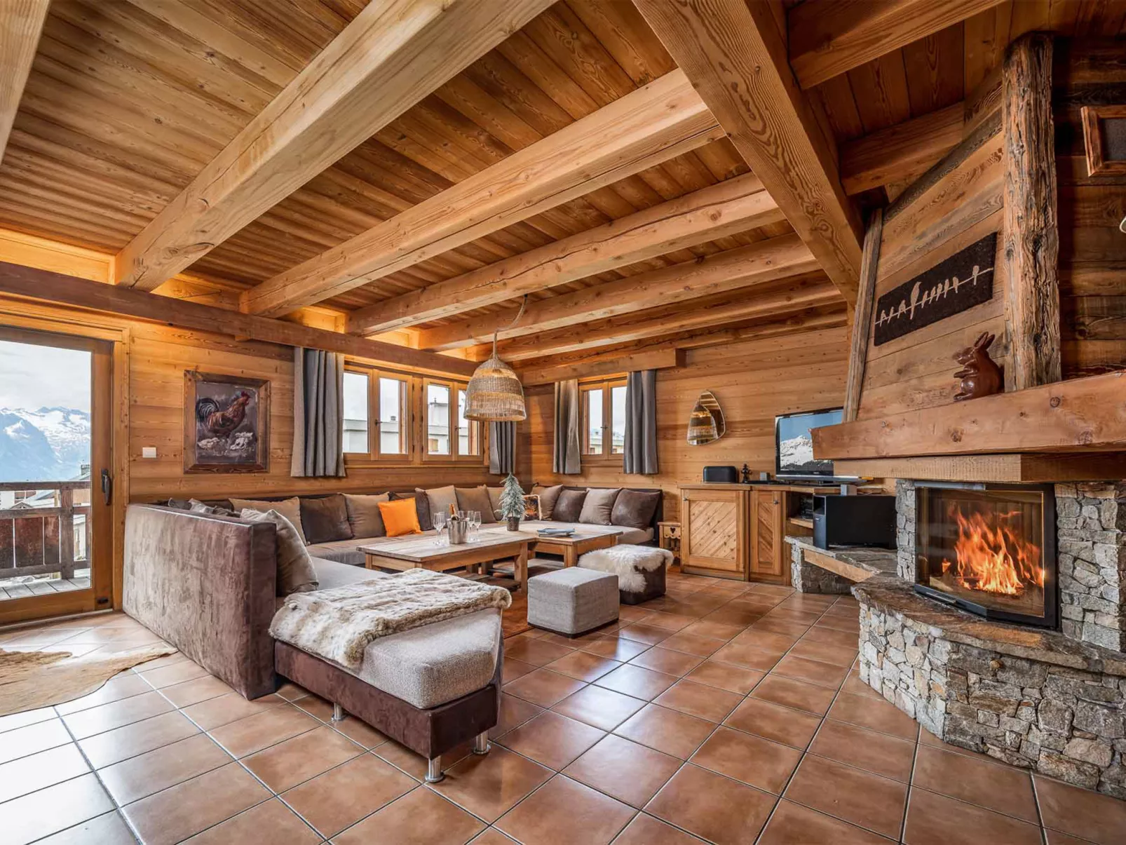 Chalet Lièvre Blanc-Binnen