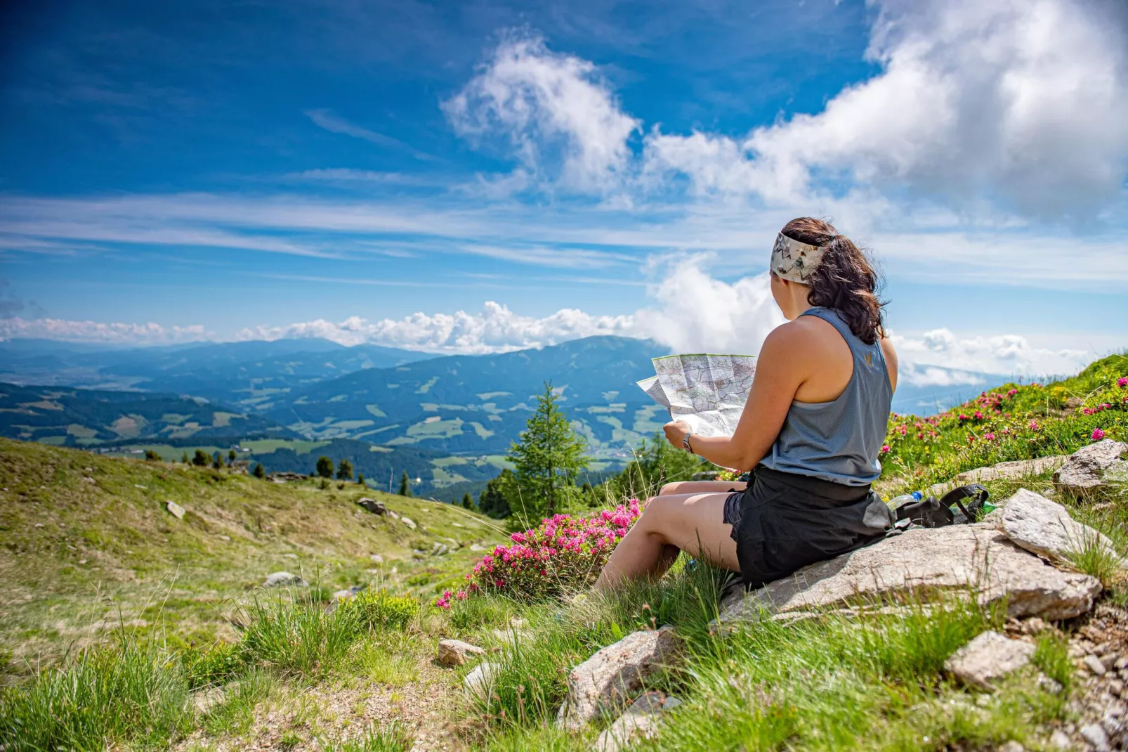 Almdorf Hohentauern 48-Gebieden zomer 1km