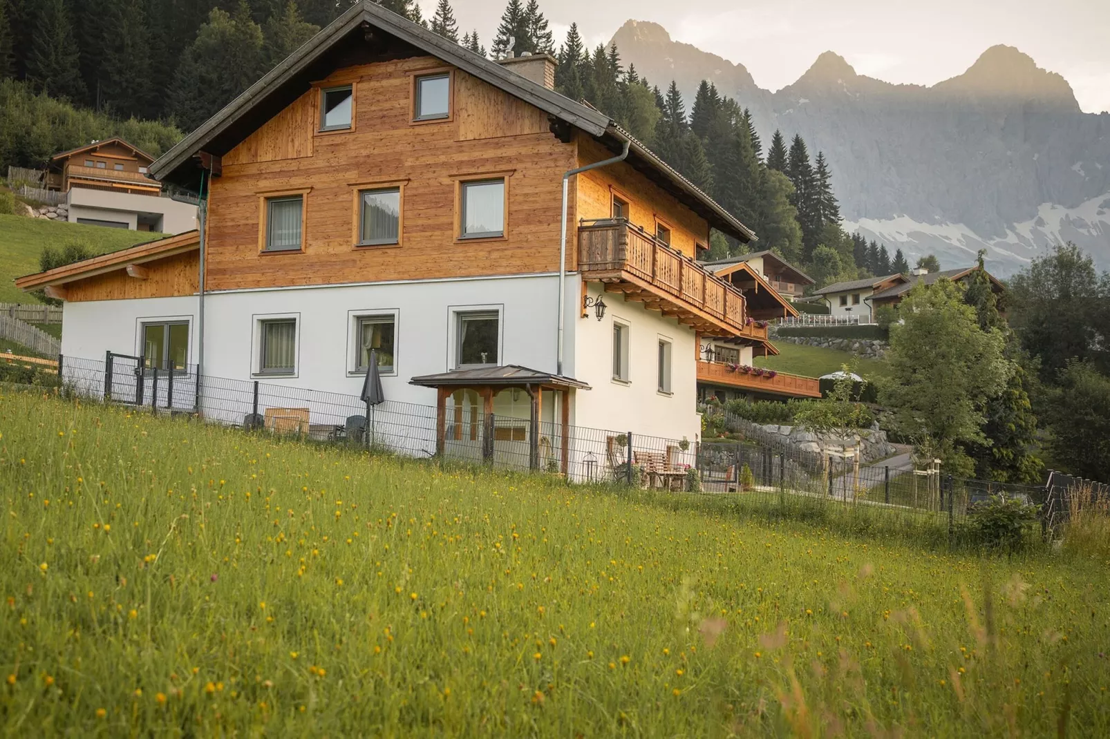 Ferienhaus Dachsteinheim-Buitenkant zomer