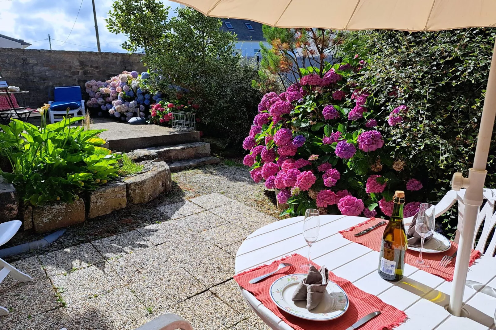 Steinhaus in unmitelbarer Meernähe Lannilis-Terrasbalkon