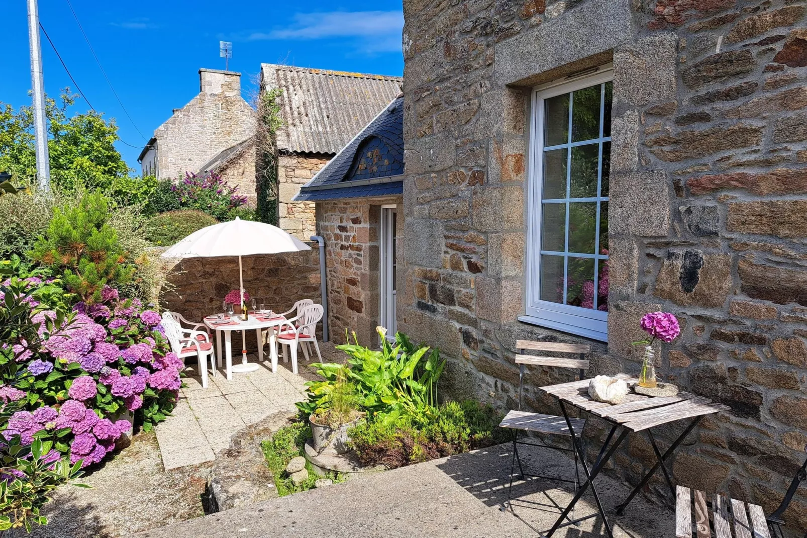 Steinhaus in unmitelbarer Meernähe Lannilis-Terrasbalkon