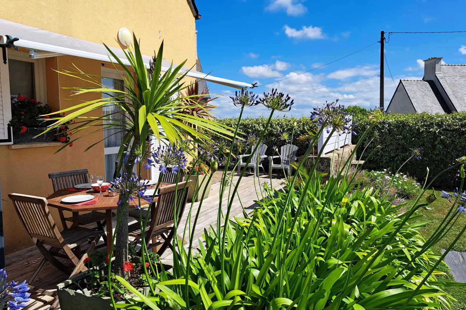 Ferienhaus Plounéour-Brignogan-Plages-Tuinen zomer