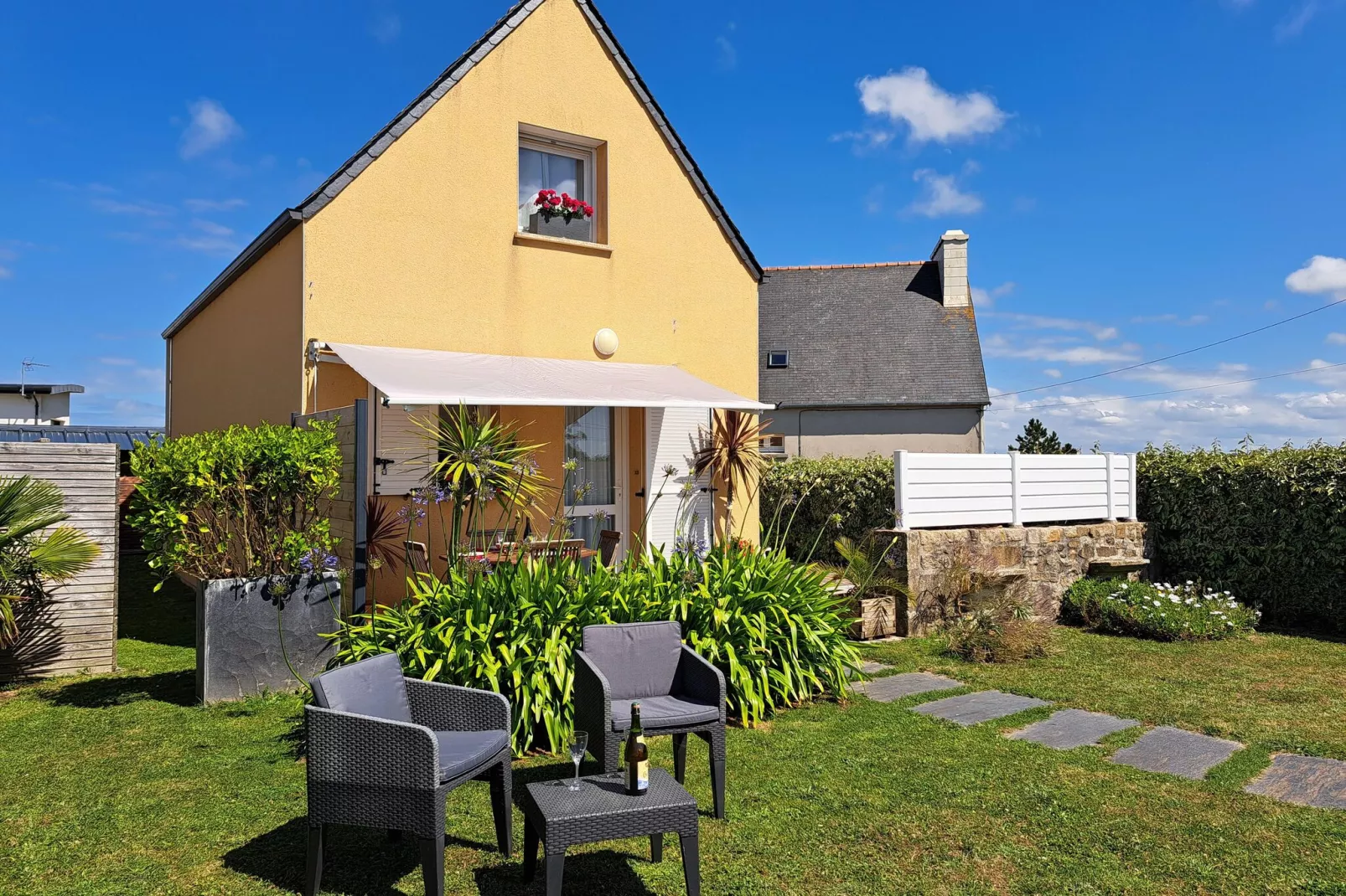 Ferienhaus Plounéour-Brignogan-Plages-Tuinen zomer