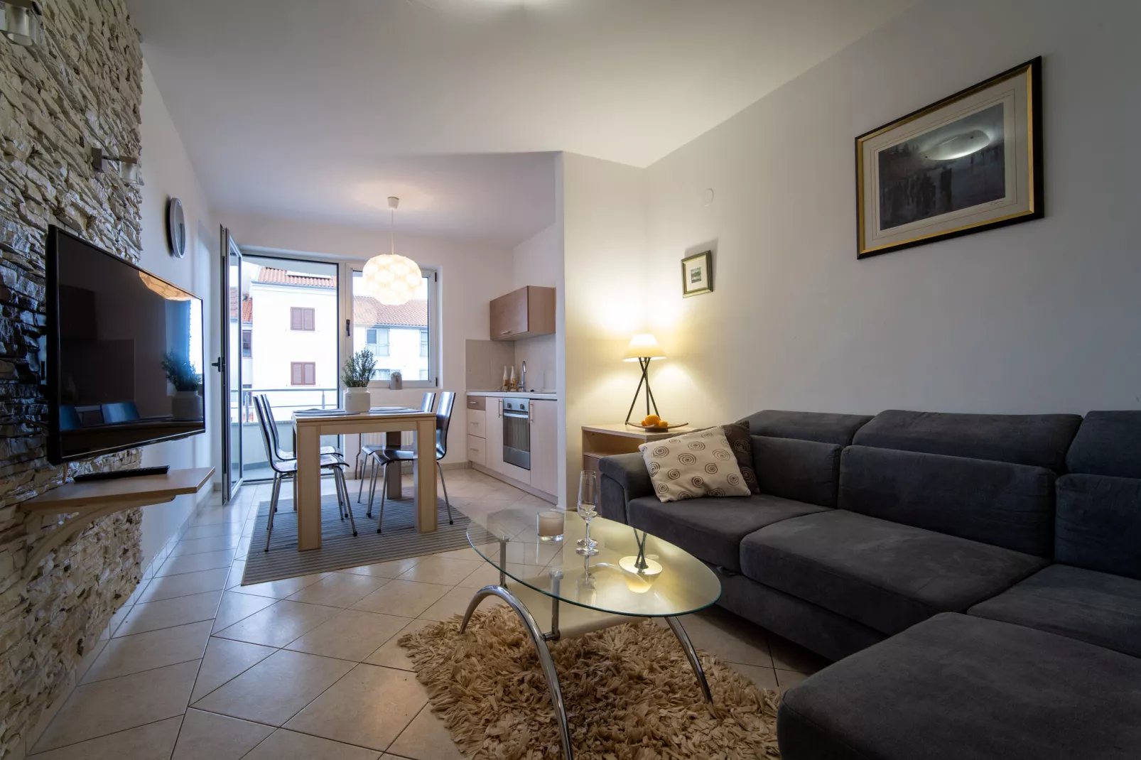 A4C - Apartments Vaal Rovinj - AP 1 - ca 37 qm für 3 Pers-Woonkamer