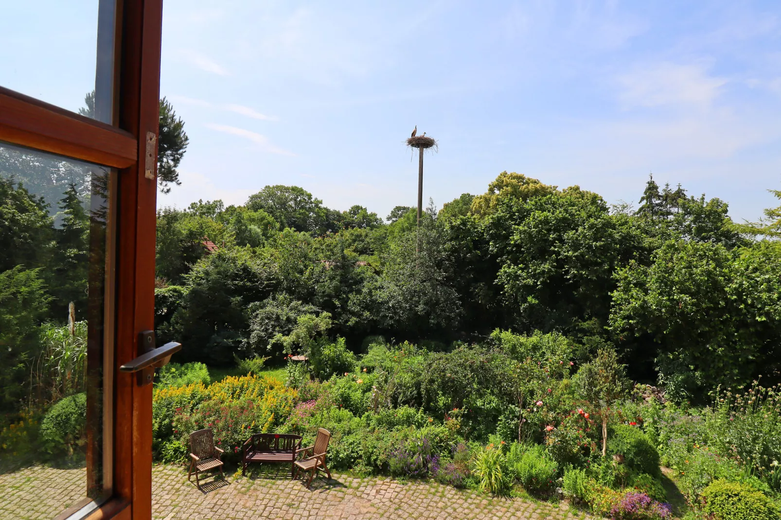 Ferienwohnung Parkblick mit 3 Schlafzimmern-Uitzicht zomer