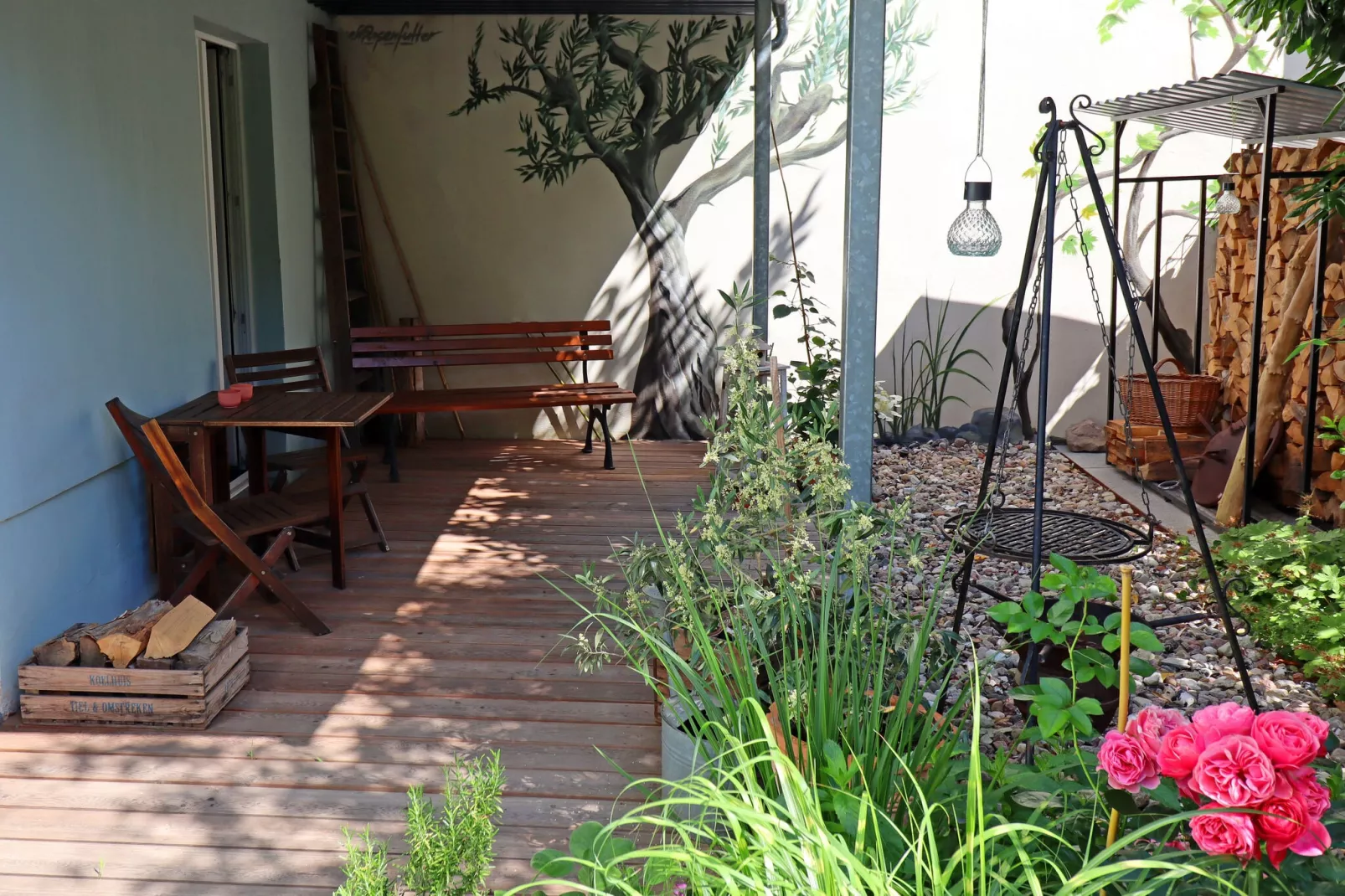 Backbord Hansestadt Wismar mit Terrasse-Terrasbalkon