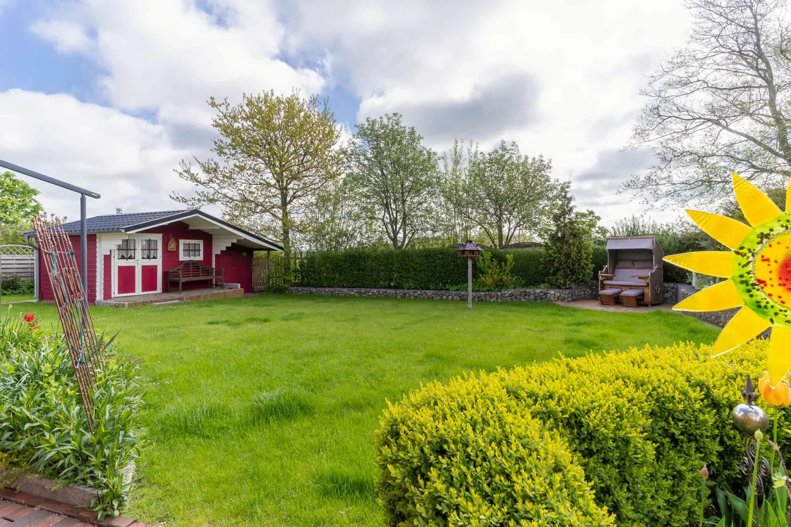 Ferienhaus Sturmschwalbe St Peter-Ording-Tuinen zomer