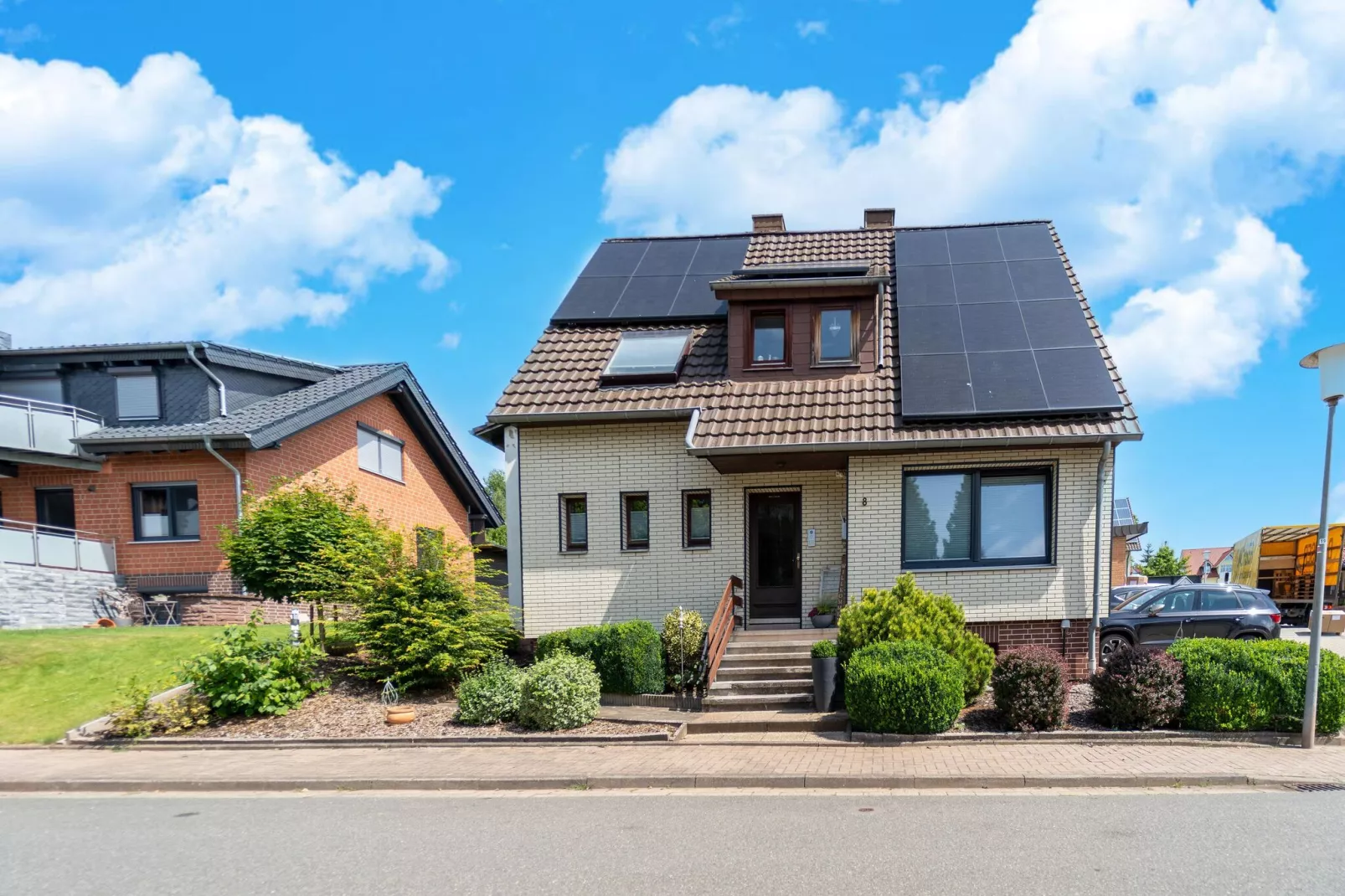 Modern appartement met zwembad in de Harz-Buitenkant zomer