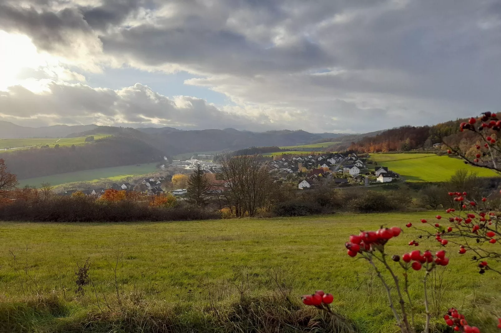 Ferienhaus Sackpfeifenblick-Uitzicht zomer