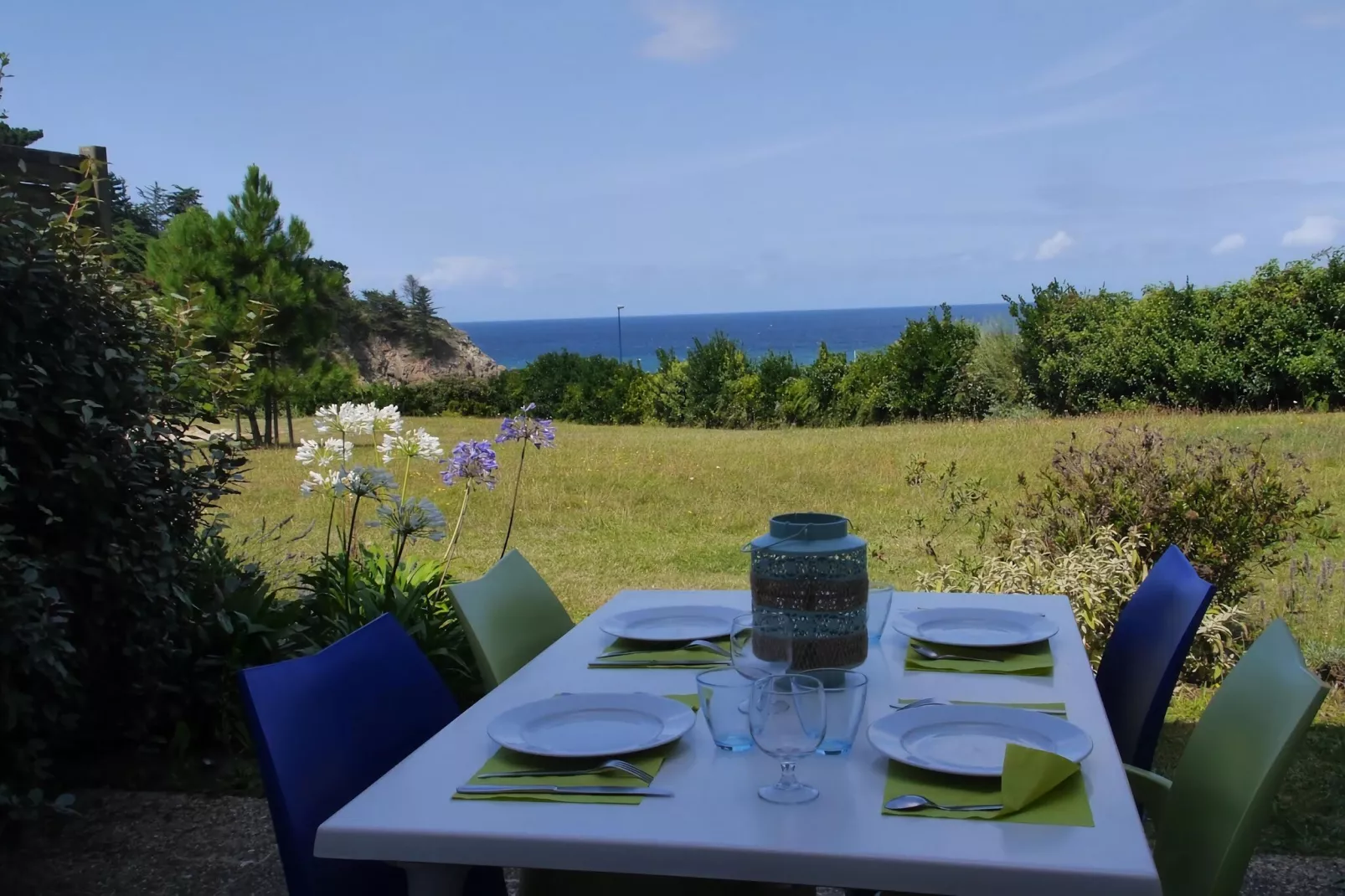 La Côte d'Emeraude St Cast-le-Guildo - Gîte 2pc 5 pers et  1 bébé VUE MER-Terrasbalkon