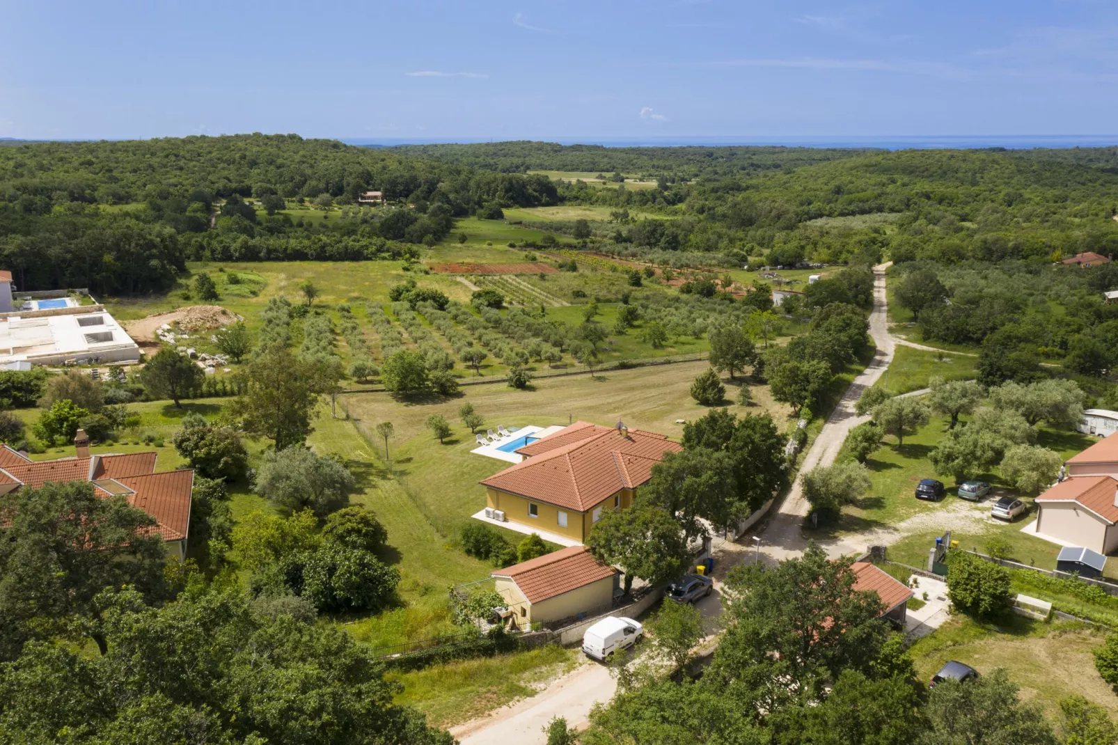 Villa Jana-Gebieden zomer 1km