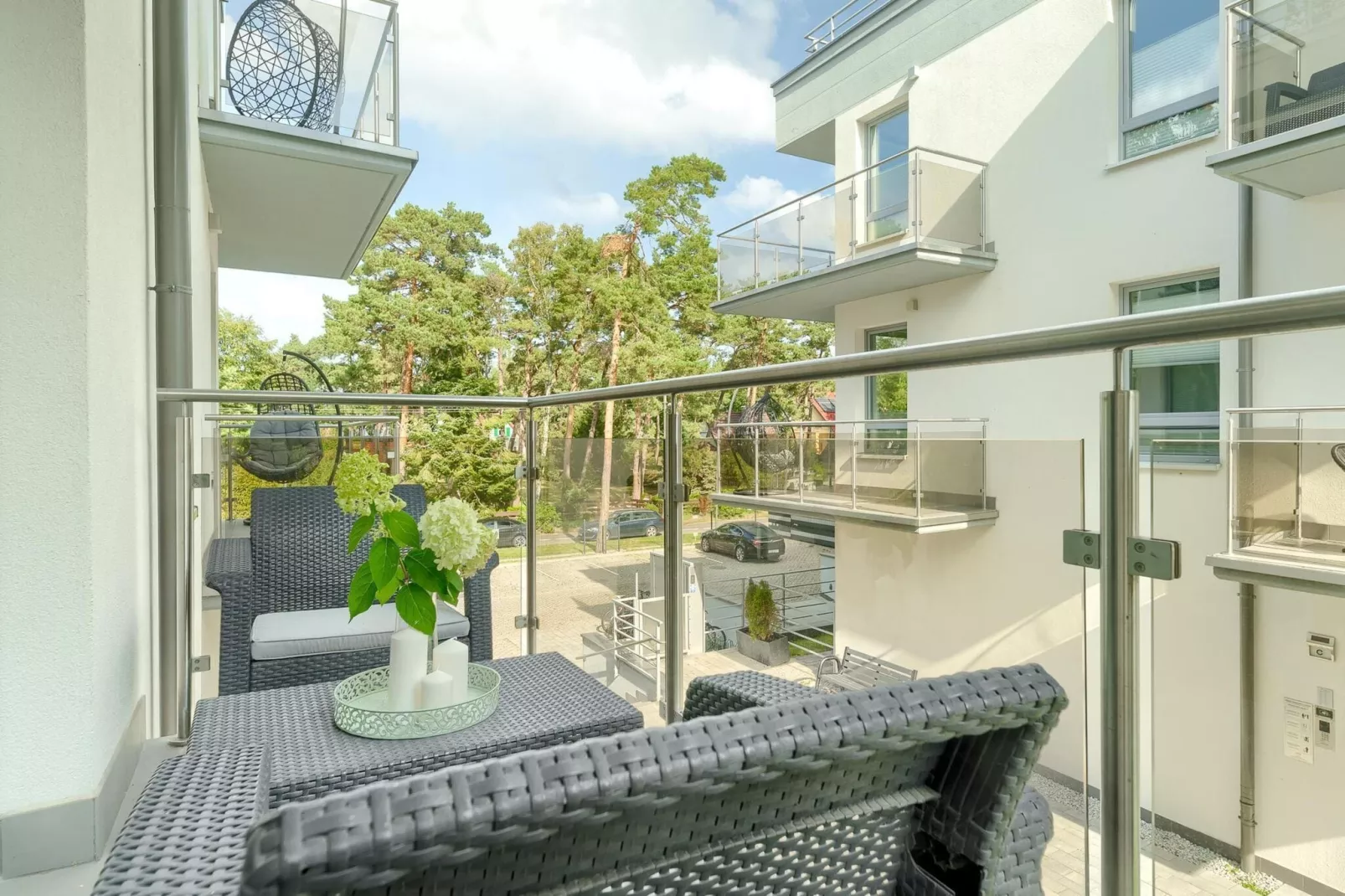 Apartament 4-osobowy Grunwaldzka 12A-13 Pobierowo-Terrasbalkon