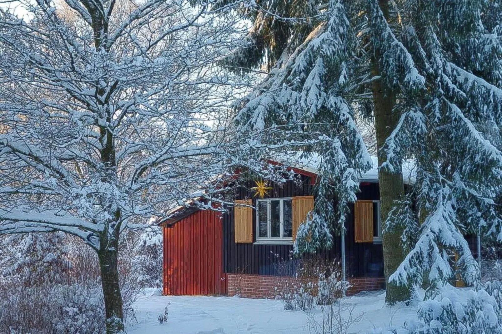 Waldhaus Harz-Exterieur winter