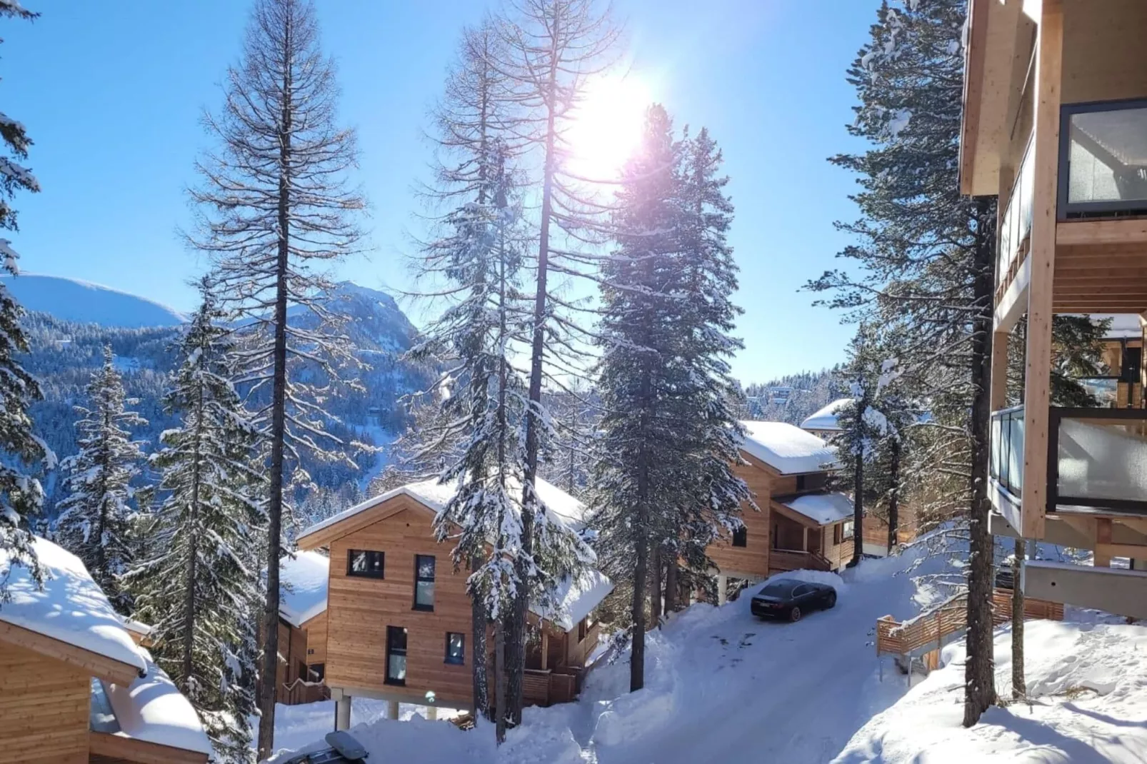 Naturchalets Turracher Höhe 8-Gebied winter 1km