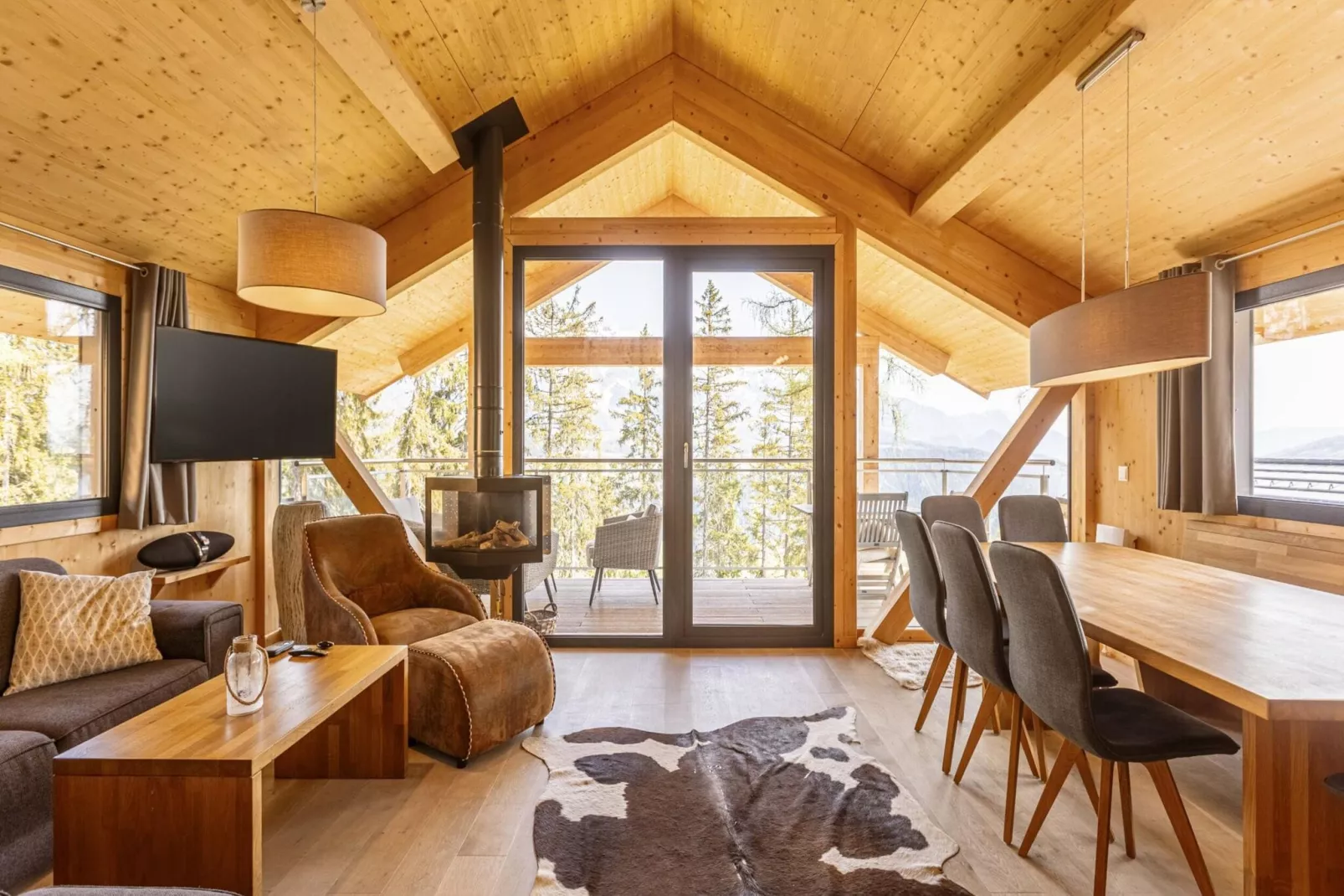 Alpenchalets Reiteralm 12-Woonkamer