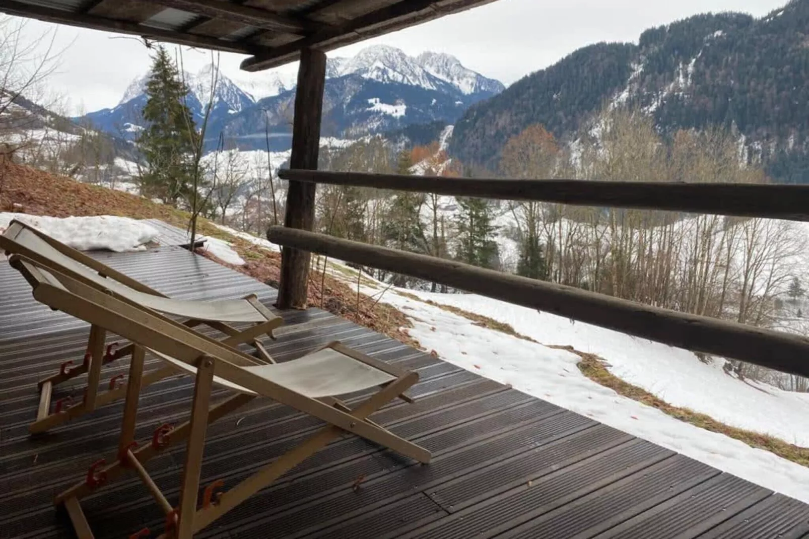 Alps Chalet for Big Group with Sauna & Yoga Terrace-Terrasbalkon