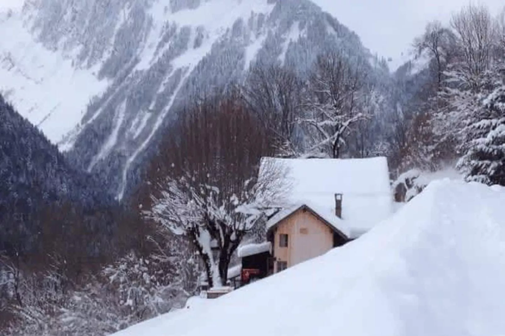 Alps Chalet for Big Group with Sauna & Yoga Terrace-Uitzicht winter