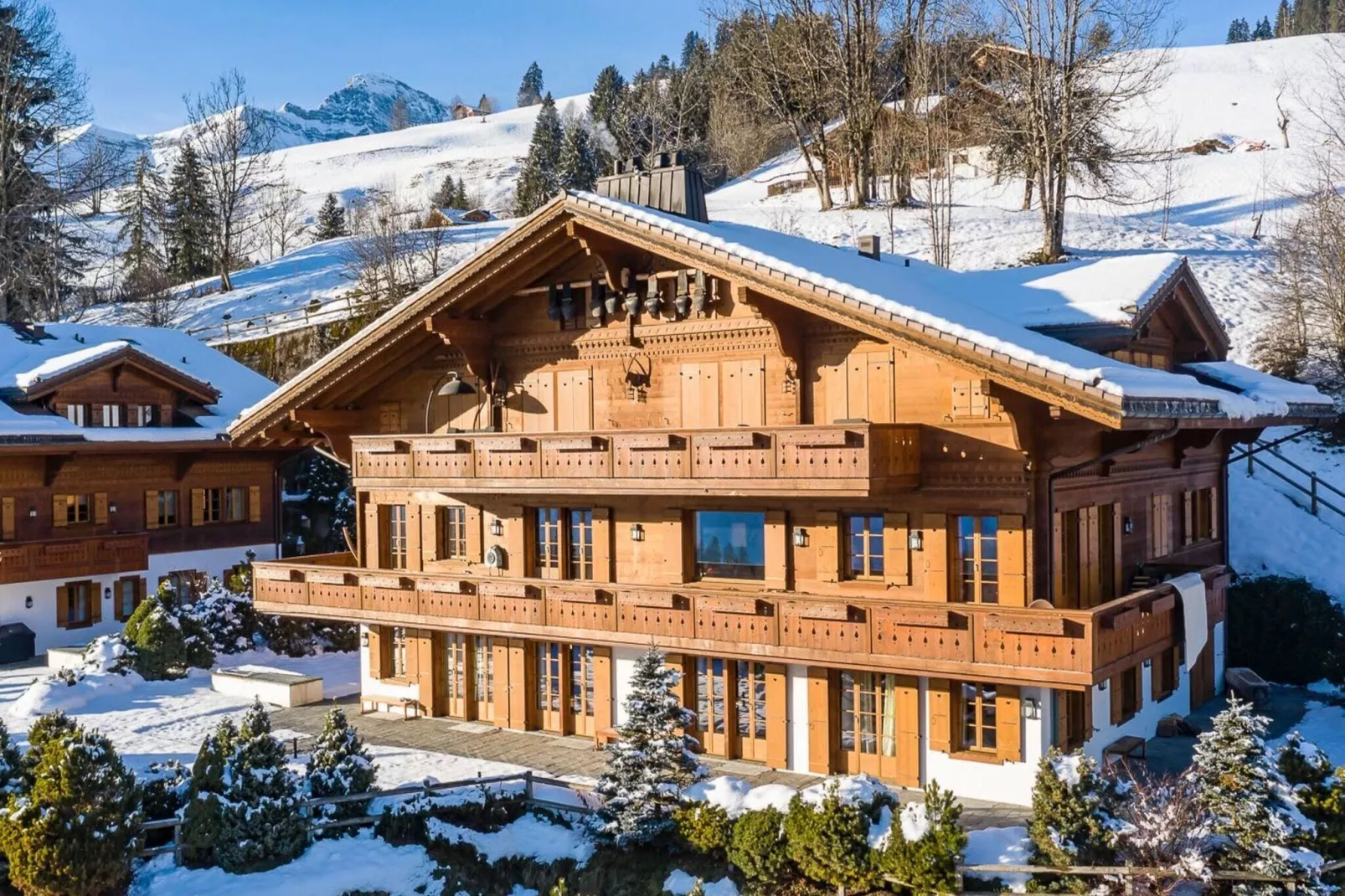 Beautiful Alpine Luxury Flat in Rougemont-Exterieur winter