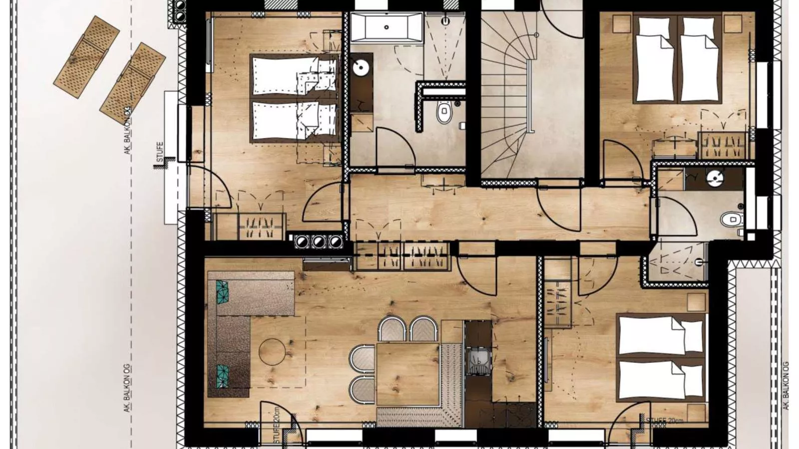 Alpbach Lodge Chalet Superior-Plattegrond