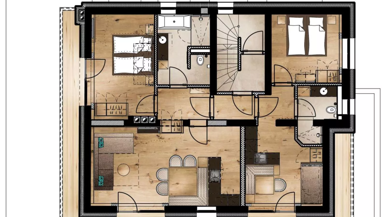 Alpbach Lodge Chalet Superior-Plattegrond