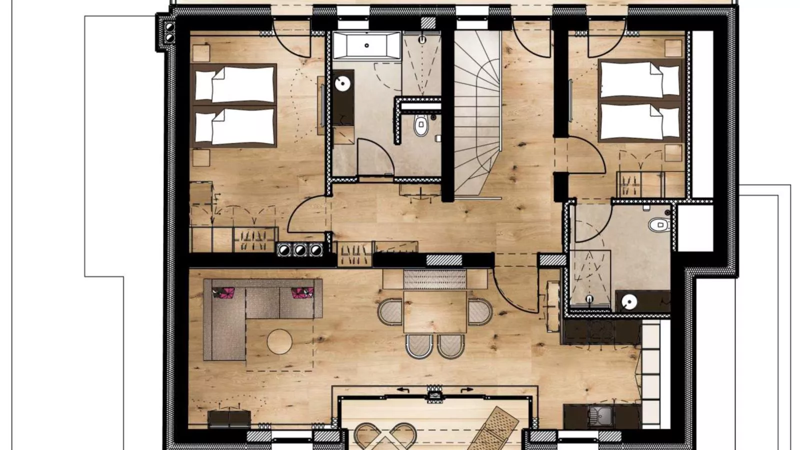 Alpbach Lodge Chalet Superior-Plattegrond