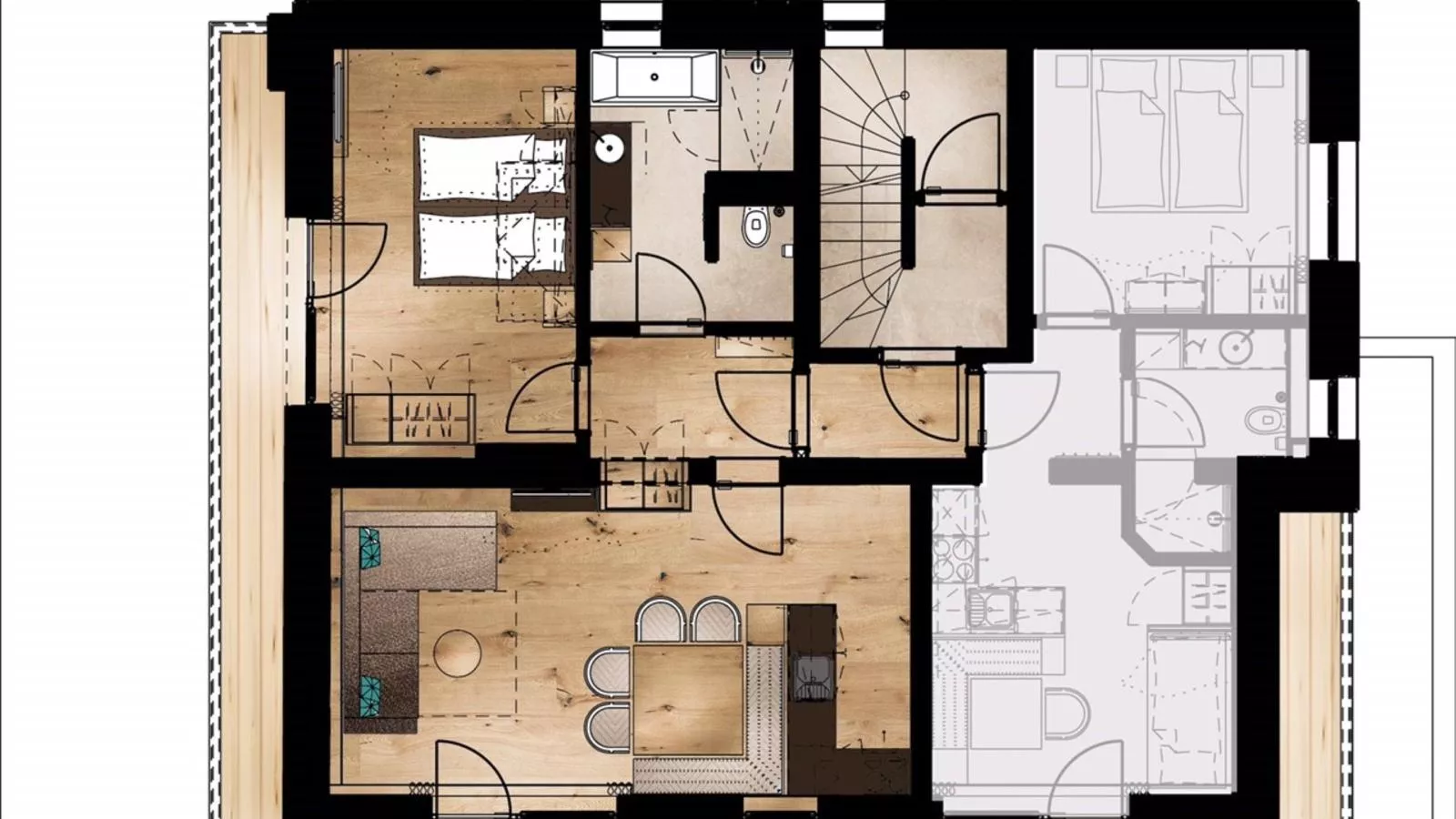 Alpbach Lodge IV Superior-Plattegrond