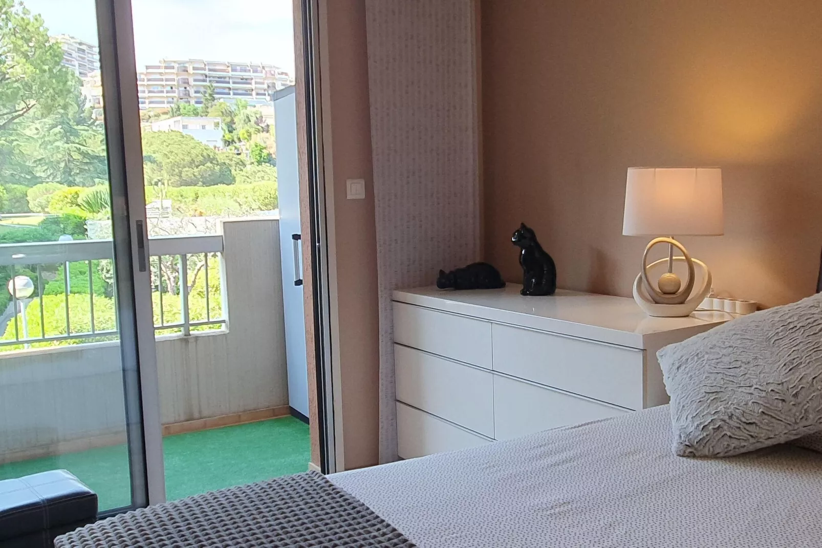 Appartement standing avec terrasse et vue mer à Nice-Slaapkamer