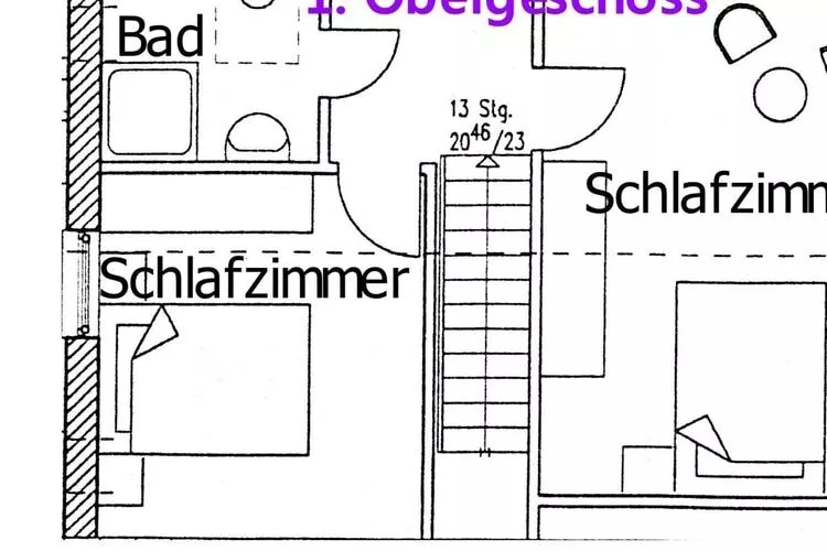 Apartments Aura - Comfort Studio Apartment c with shared swimming pool-Plattegrond