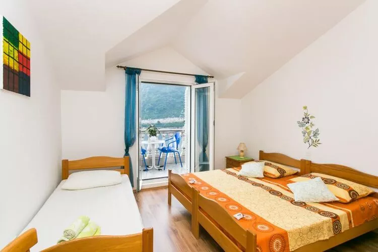 Apartments Laura Mljet - Comfort One Bedroom Apartment with Balcony and Sea View-Slaapkamer