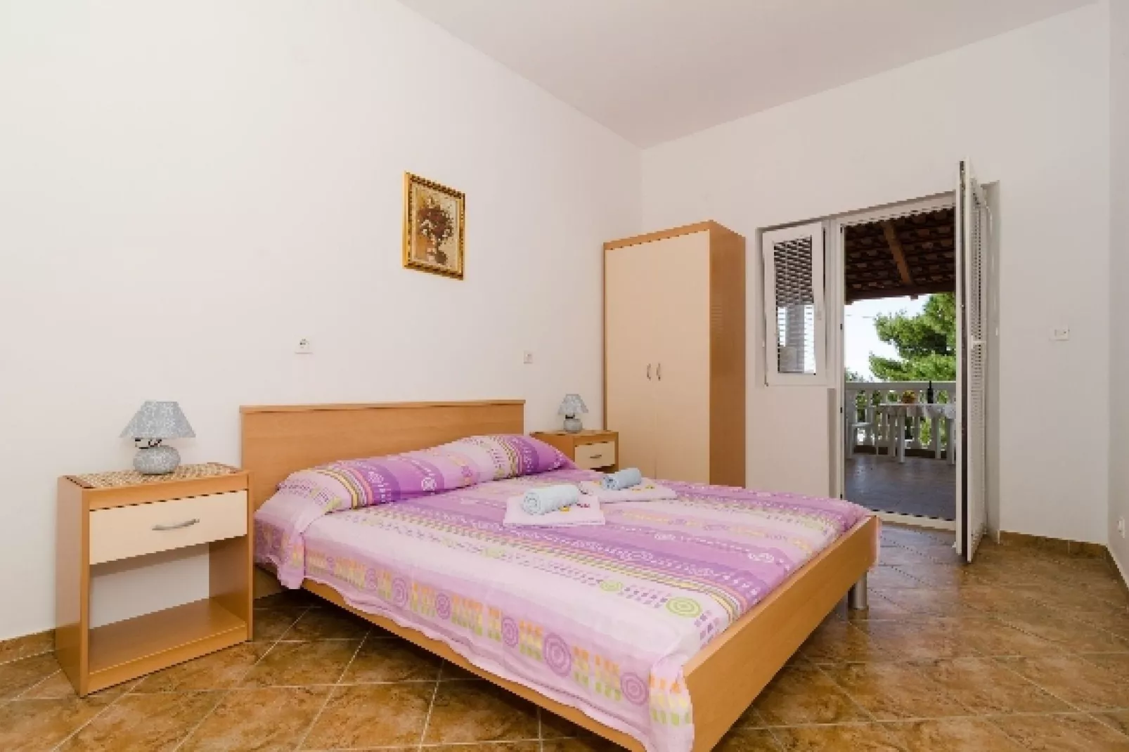 Apartments Franka Saplunara-Double Room with Terrace and Sea View