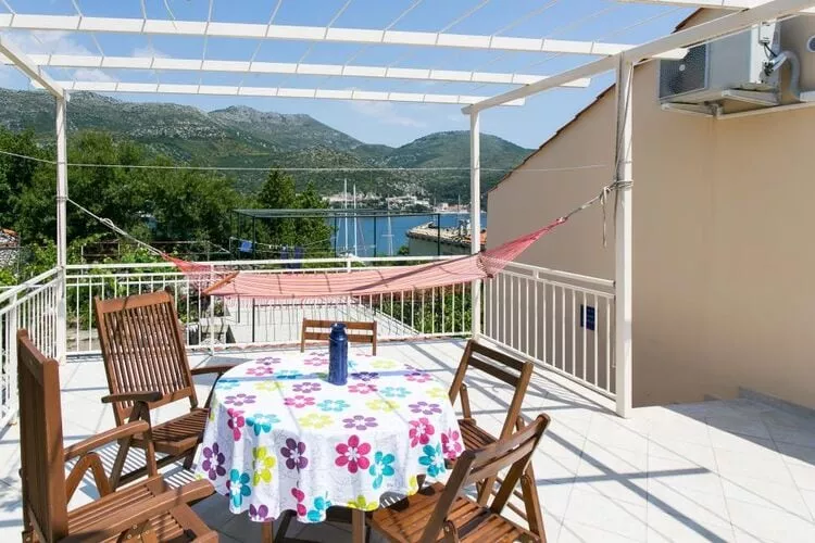 Guest House Zaton - Zaton Veliki - One-Bedroom Apartment with Terrace and Sea View - Gomila 12a-Terras