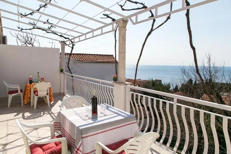 Apartment Angelina - Three Bedroom Apartment with Balcony and Sea View-Terras