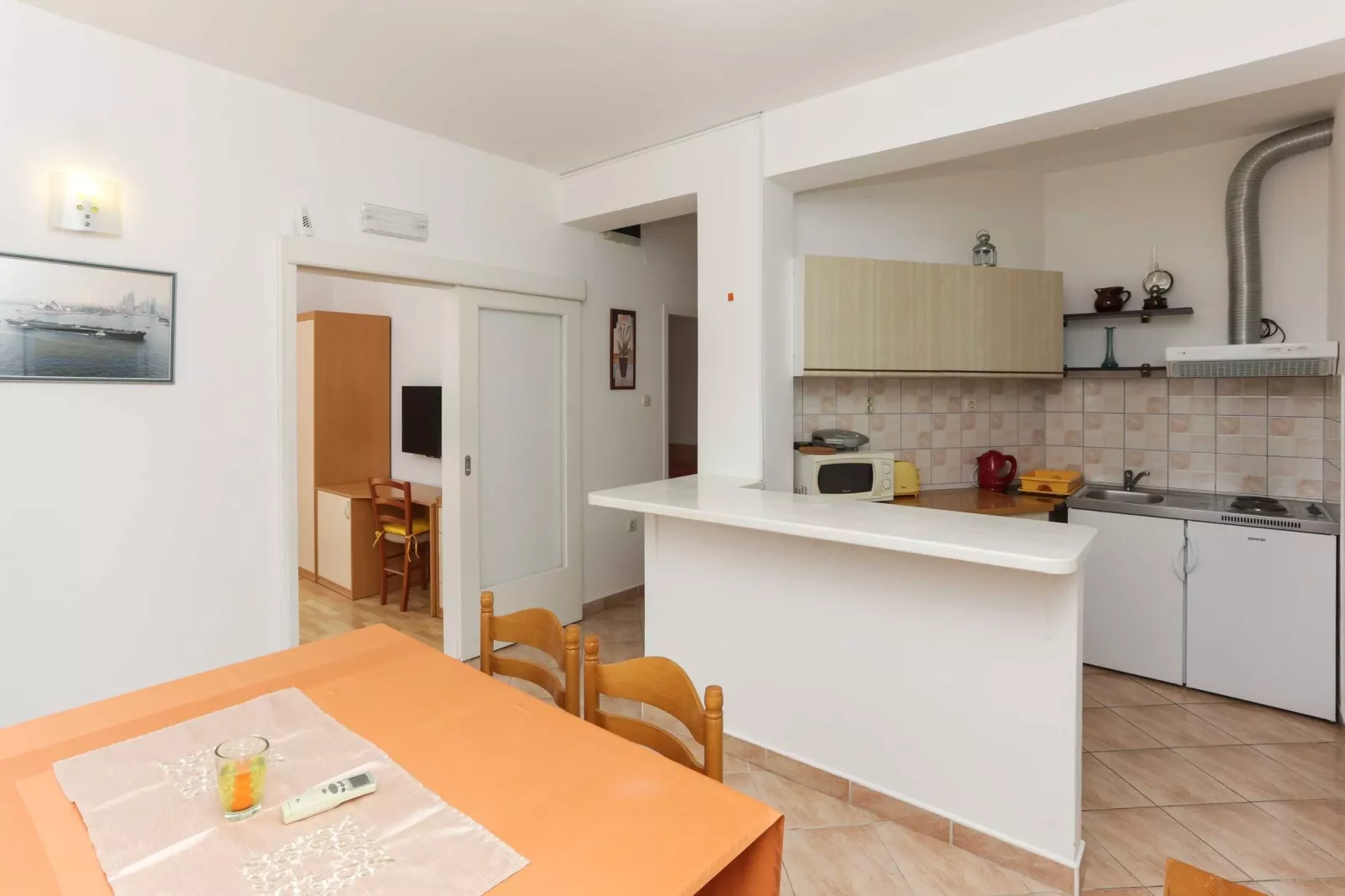 Apartments Posta - One-Bedroom Apartment with Terrace and Sea View (4 Adults) - Apartman 4-Eetkamer