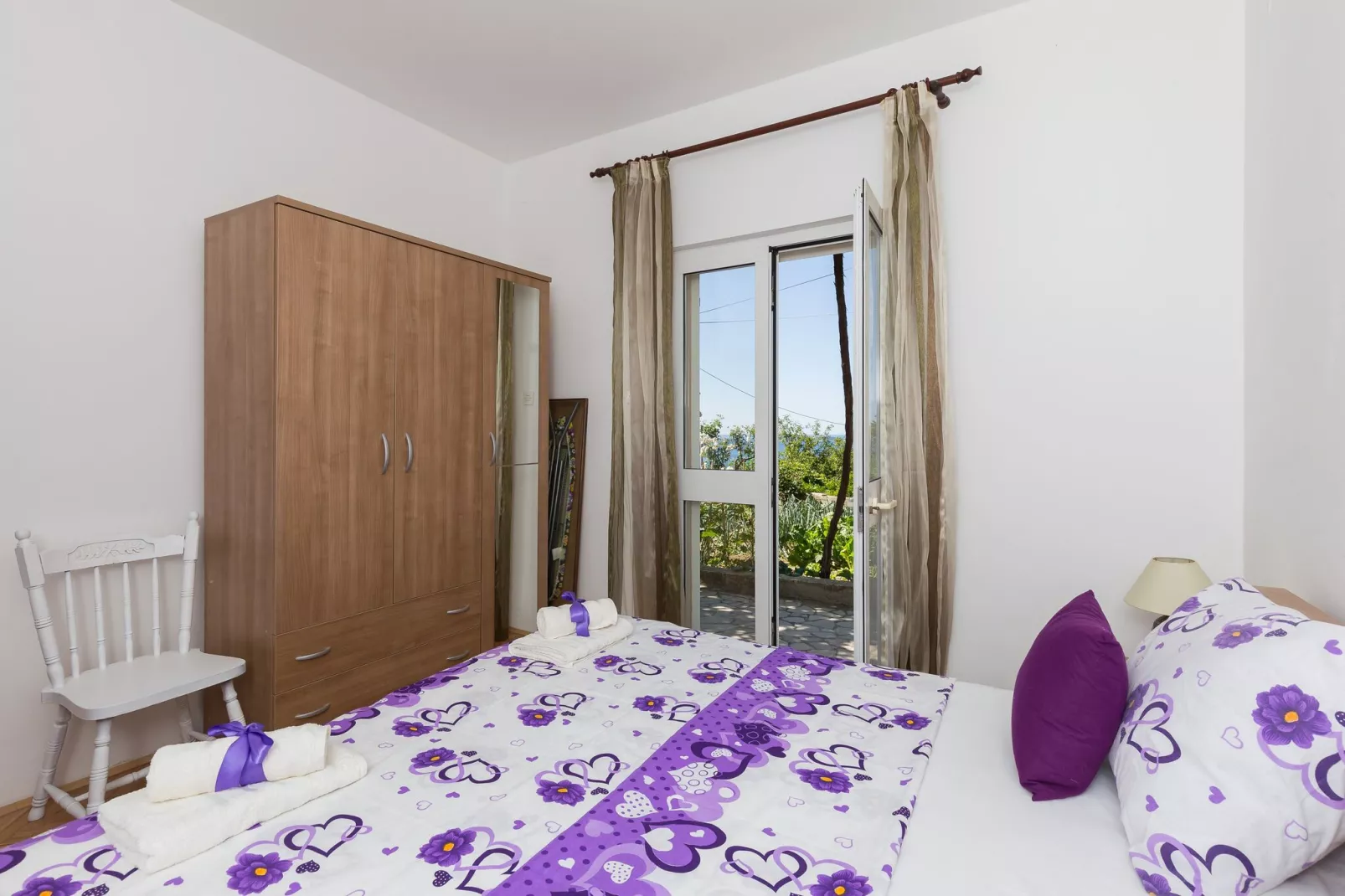 Apartments Olive - One Bedroom Apartment with Terrace and Partial Sea View - Popolica 50-Slaapkamer