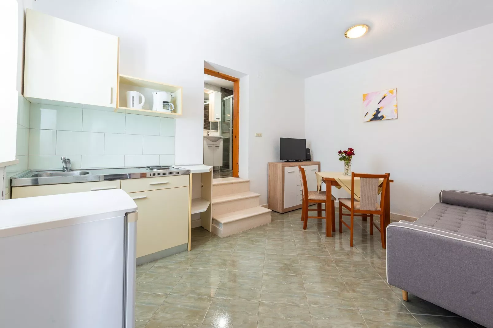 Apartments Lucija - One Bedroom Apartment with Terrace-Keuken