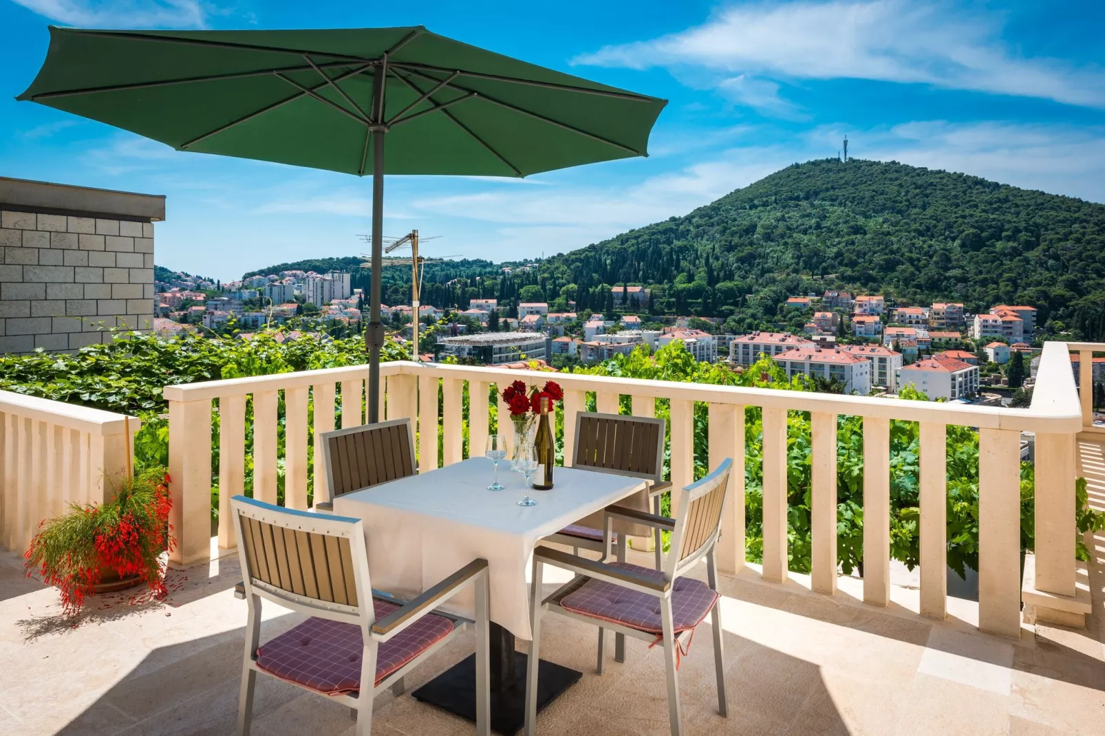 Apartments Lucija - Two Bedroom Apartment with Balcony and Sea View-Terras